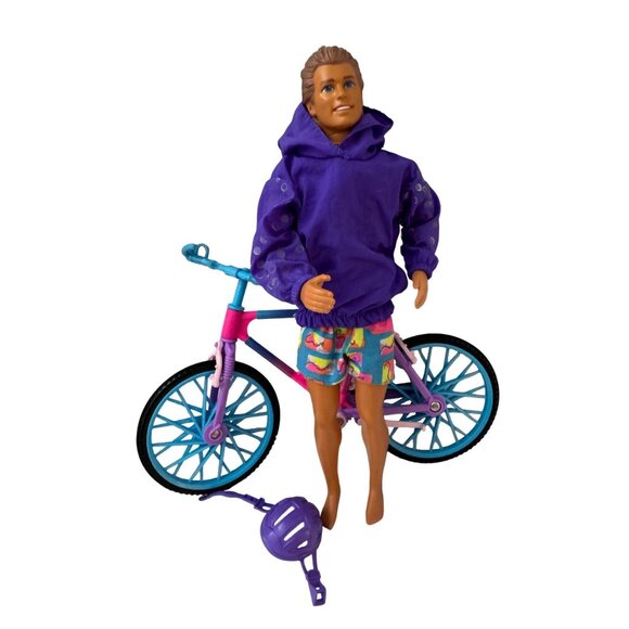 Barbie & Ken Bikin Set Accessories & Colorful Bikes 1995 - Picture 3 of 8